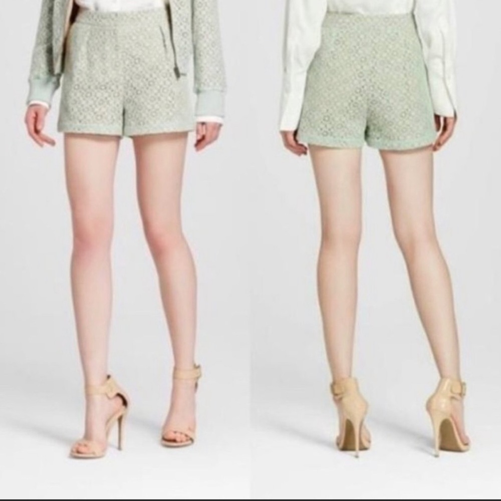 Victoria Beckham for Target. Mint green lace shorts size 2